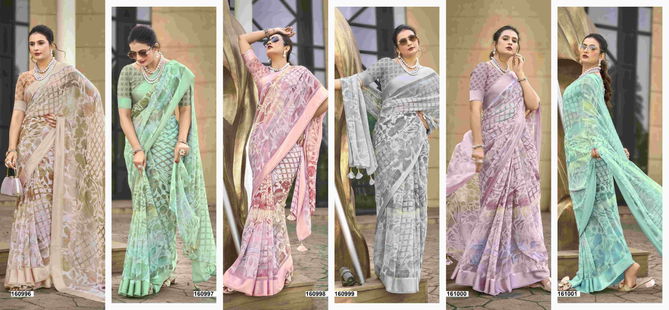 Pongal By Vallabhi Georgette Printed Sarees Wholesale Price In Surat